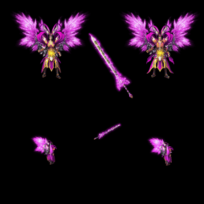 996引擎专用男女剑甲三件套（带翅膀）装备系列0139