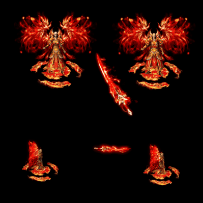 996引擎专用男女剑甲三件套（带翅膀）装备系列0141