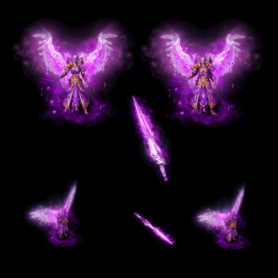 996引擎专用男女剑甲三件套（带翅膀）装备系列0143