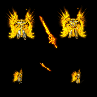 996引擎专用男女剑甲三件套（带翅膀）装备系列0145