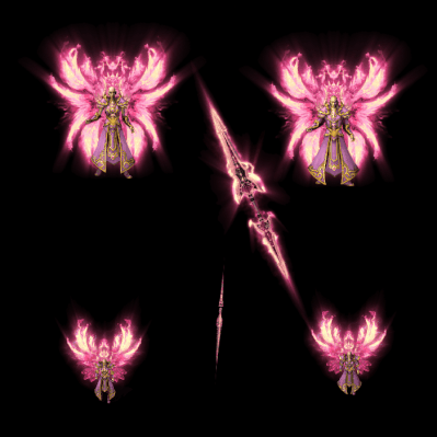 996引擎专用男女剑甲三件套（带翅膀）装备系列0146