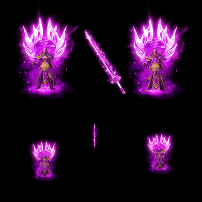 996引擎专用男女剑甲三件套（带翅膀）装备系列0147