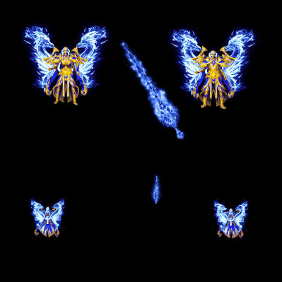 996引擎专用男女剑甲三件套（带翅膀）装备系列0150