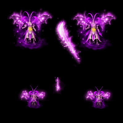 996引擎专用男女剑甲三件套（带翅膀）装备系列0151