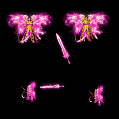 996引擎专用男女剑甲三件套（带翅膀）装备系列0155