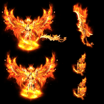 996引擎专用男女剑甲三件套（带翅膀）装备系列0157