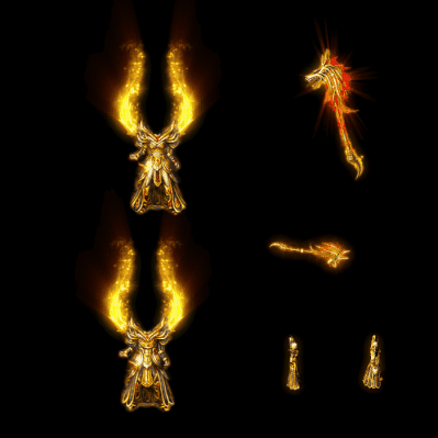 996引擎专用男女剑甲三件套（带翅膀）装备系列0162