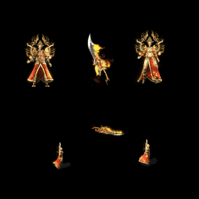 996引擎专用男女剑甲三件套（带翅膀）装备系列0163