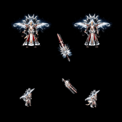 996引擎专用男女剑甲三件套（带翅膀）装备系列0166