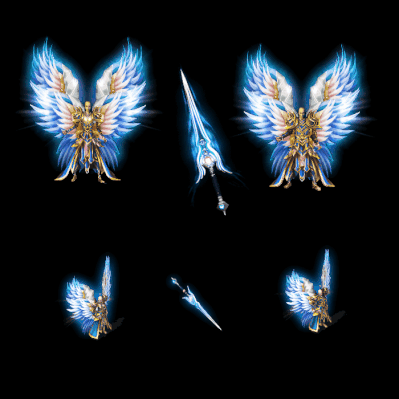 996引擎专用男女剑甲三件套（带翅膀）装备系列0168