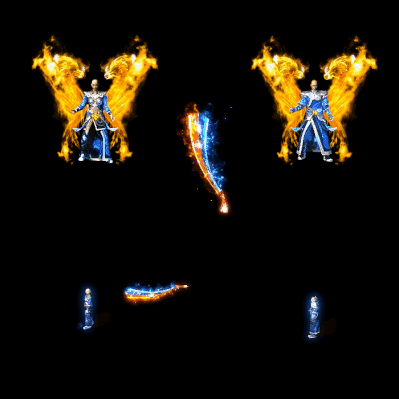 996引擎专用男女剑甲三件套（带翅膀）装备系列0169