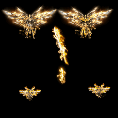 996引擎专用男女剑甲三件套（带翅膀）装备系列0173