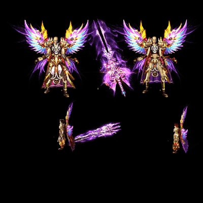 996引擎专用男女剑甲三件套（带翅膀）装备系列0180