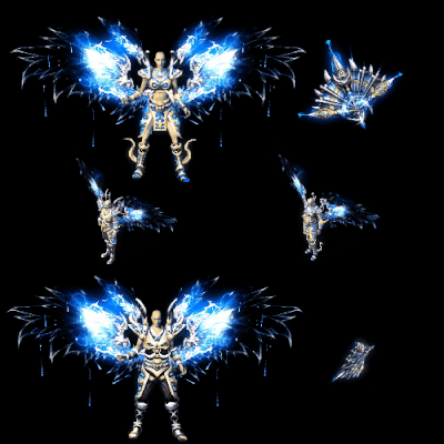 996引擎专用男女剑甲三件套（带翅膀）装备系列0191