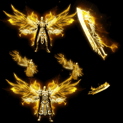 996引擎专用男女剑甲三件套（带翅膀）装备系列0192