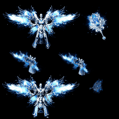 996引擎专用男女剑甲三件套（带翅膀）装备系列0197