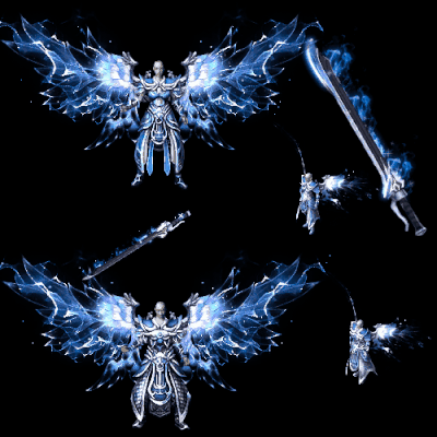 996引擎专用男女剑甲三件套（带翅膀）装备系列0203