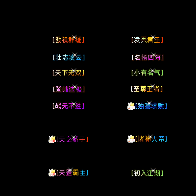 多阶多组称号系列0164