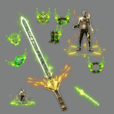 996引擎专用剑甲首饰全套装备系列580