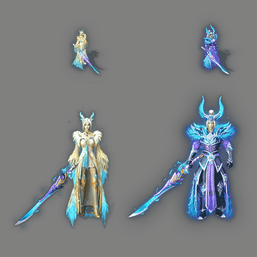 传奇通用男女一体时装装备系列0268