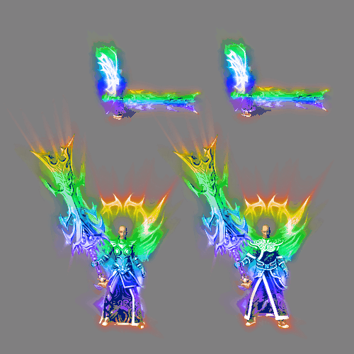 传奇通用男女一体时装装备系列0283