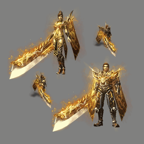 传奇通用男女一体时装装备系列0286