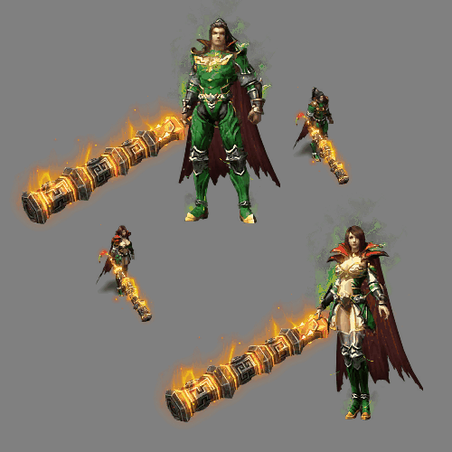 传奇通用男女一体时装装备系列0289