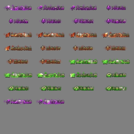 多阶多组称号系列0308